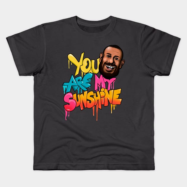 LeBron James Graffiti Art: You Are My Sunshine Kids T-Shirt by Abrek Art